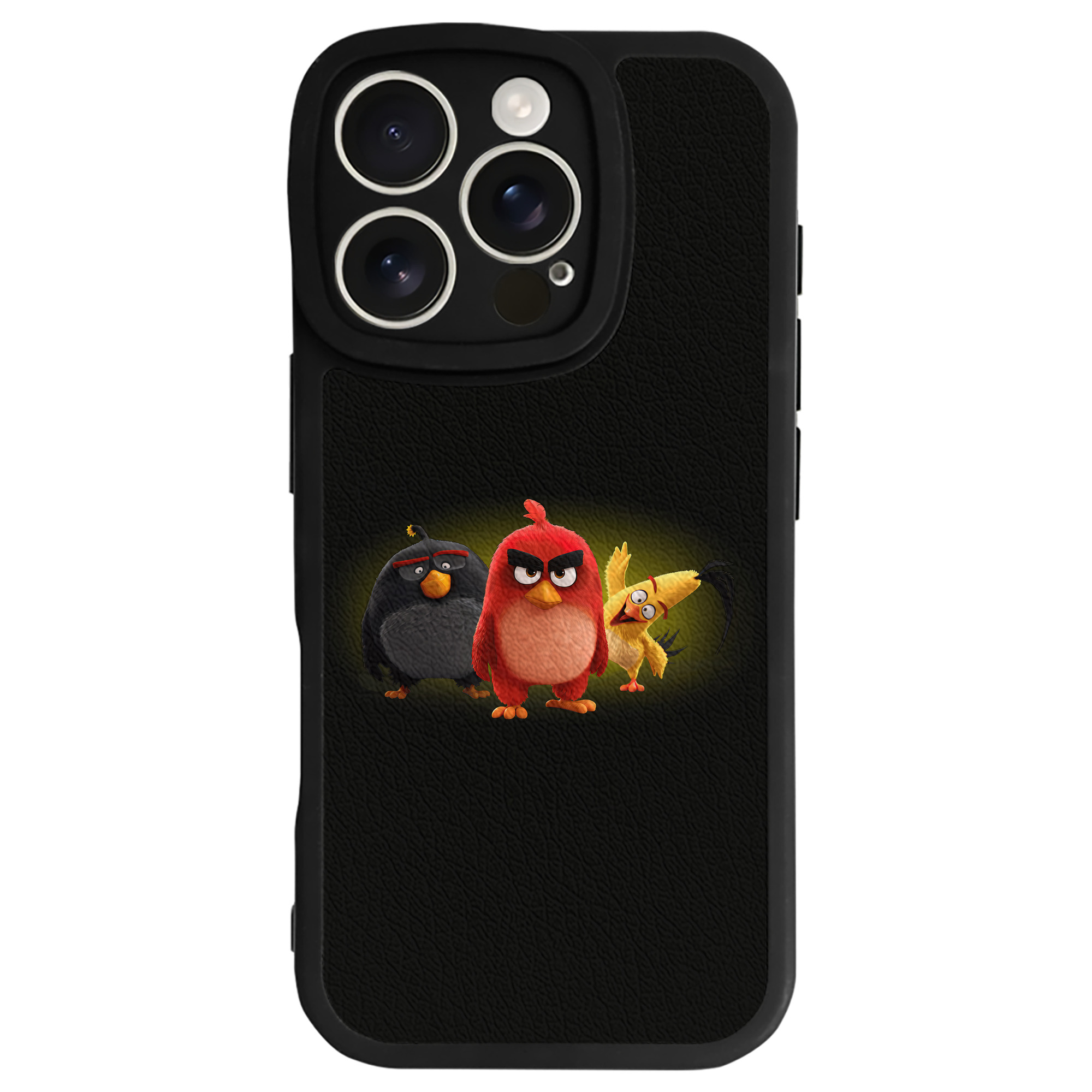 （画像用） Angry Birds アングリーバード 【iPhone 16シリーズ対応】シリコンスマホケース（レザー調） 材質：シリコン
